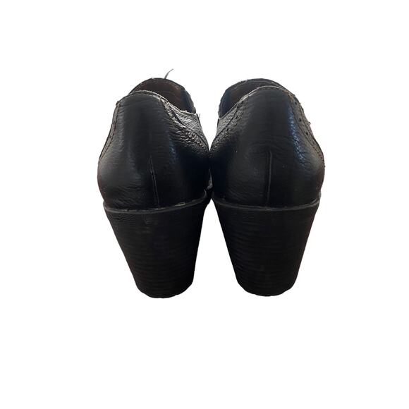 B.O.C by Born Sorla Black Chunky Heel Pebble Leather Ankle Booties Size 9 - Picture 4 of 8